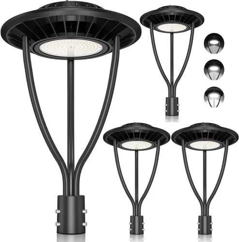 Miniatura 11 de ADUB Luces LED de poste de 60 W, 48 W, 36 W, potencia ajustable, ETL 5000 K, luz superior LED con fotocélula IP65, luces de poste para exteriores