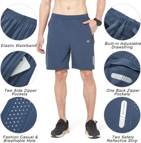 Miniatura 300 de NORTHYARD - Pantalones cortos deportivos para correr para hombres, ligeros, de secado rápido, 7, 5 o 9 pulgadas, para senderismo, deportes, gimnasio