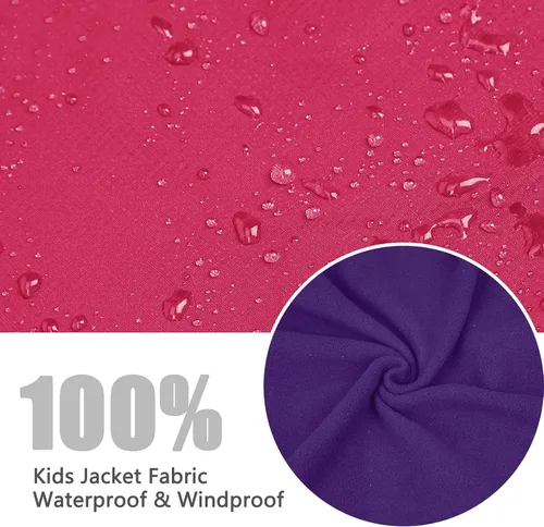 Miniatura 68 de Chaqueta de esquí impermeable para niñas, chaqueta de snowboard para exteriores, resistente al viento, con forro polar, abrigo de nieve cálido