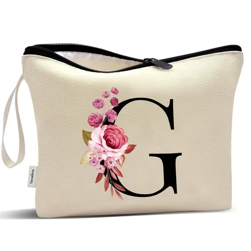 Miniatura 189 de Vavabox A-Z Bolsa de Maquillaje Personalizada, Regalos de Cumpleaños para Mujeres y Mamá, Regalos para la Mejor Amiga, Bolsa de Cosméticos