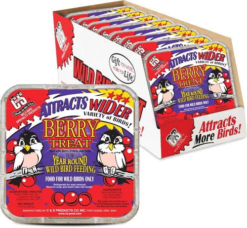 Miniatura 16 de C&S Golosina de Sebo de Alta Energía, Alimento para Aves Silvestres para Pajaros Carpinteros, Trepadores, Carboneros y Agateadores, Paquete de 8