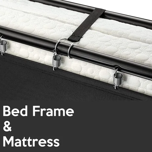 Miniatura 4 de Greaton, Cama plegable de 14 pulgadas con colchón de espuma viscoelástica de lujo de 3 pulgadas, marco de metal fuerte y resistente, cama