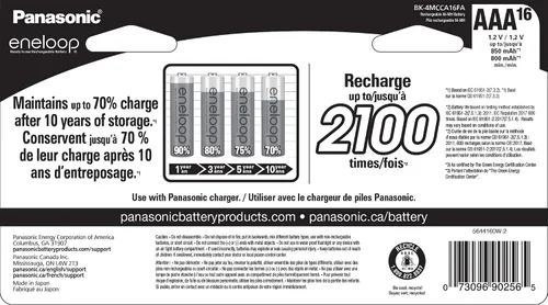 Miniatura 2 de Baterías recargables precargadas AA Panasonic Eneloop, 2100 Ni-MH AAA