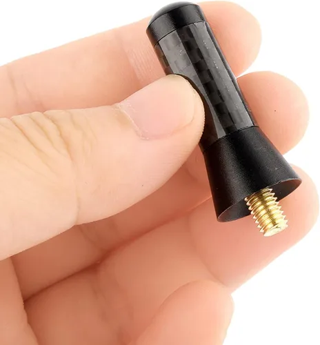 Miniatura 8 de Antena corta para automóvil, 1.4 in/1.38 pulgadas, antena de radio de tornillo de fibra de carbono, antena de decoración corta de aluminio, repuesto