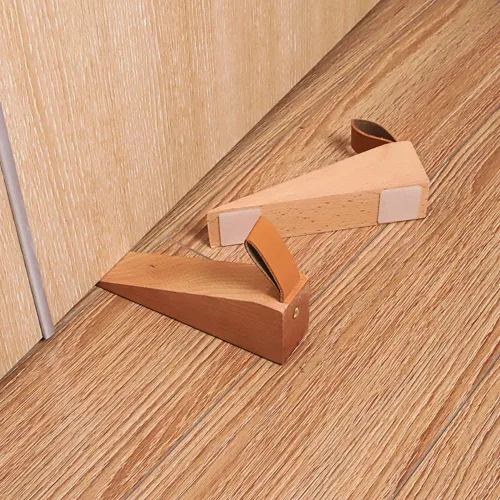 Miniatura 8 de Tope de puerta de madera, cuñas antideslizantes de madera maciza, cuña resistente y duradera, tope de puerta para costura inferior de puerta