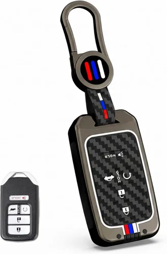 Funda Carcasa para Llavero de Honda Carcasa de Metal Portallaves Inteligente Compatible para Accord CRV Ridgeline Pilot Civic Odyssey JED Spirior