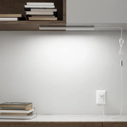 Miniatura 6 de ASOKO Iluminación LED para debajo de gabinete, 3 colores cambiantes (2700K, 4000K, 6000K), 14.5 pulgadas enchufe USB para debajo del escritorio, luz