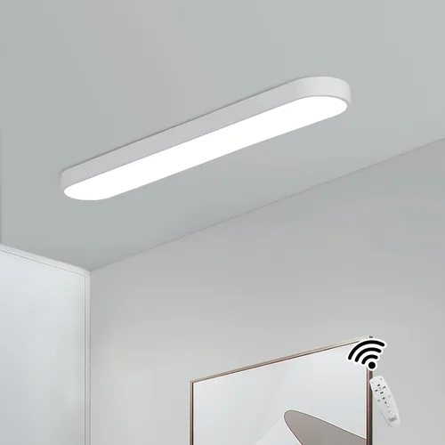 Miniatura 19 de Lámpara de techo lineal de 23.6 pulgadas, LED moderna de 40 W, lámpara de techo simple negra, iluminación de techo de perfil bajo para dormitorio