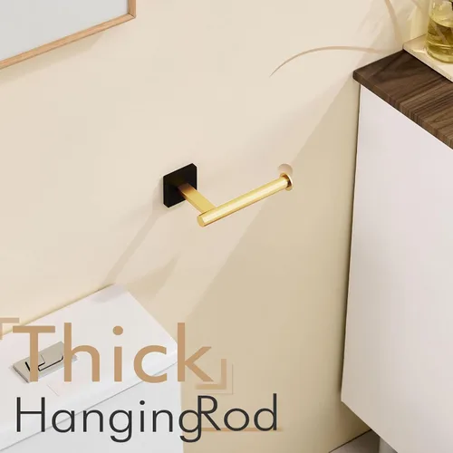 Miniatura 10 de KOKOSIRI Soporte de papel higiénico Portarrollos de papel higiénico Soporte para mega rollos Dispensador de papel higiénico para cocina y baño Negro