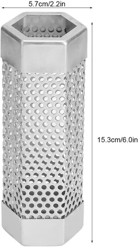 Miniatura 6 de Tubo de ahumador de pellets, 2 piezas de tubo de ahumador para parrilla de barbacoa, tubo de malla de pellets, caja de humo de 6 pulgadas, tubo