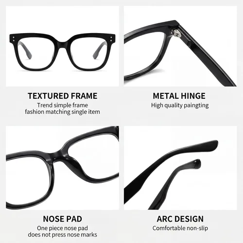 Miniatura 4 de Blue Light Blocking Glasses For Woman, Uv400/Uva/Uvb Protection Tac Lens Square Pc Frame, For Tv, Video, Pc, Phone
