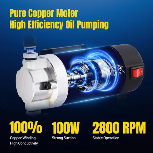 Miniatura 3 de Bomba extractora de aceite de 12 V 100 W, bomba de cambio de aceite eléctrica para aceite de motor, aceite de engranajes, drenaje de fluido