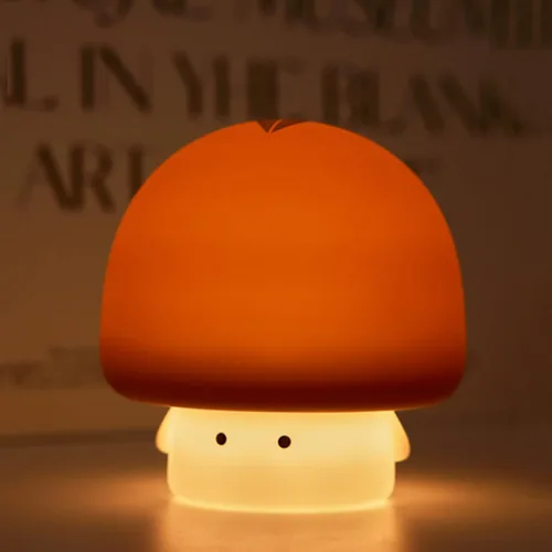 Miniatura 8 de Linda luz nocturna de bebé para niños, lámpara de noche blanda Kiwibird para mesitas de noche, luz nocturna de silicona regulable recargable