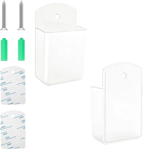 Miniatura 12 de 2 soportes de pared para control remoto, adhesivo para TV de CA, soporte de control remoto de pared para almacenamiento de oficina