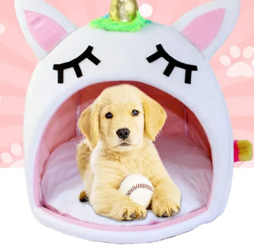 Miniatura 7 de Hemobllo Unicornio cama para perro, sofá nido de viaje, lavable a mano, cómodo, tamaño s