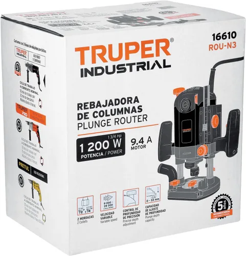 Miniatura 4 de TRUPER Router resistente ROU-N3 1.200 W