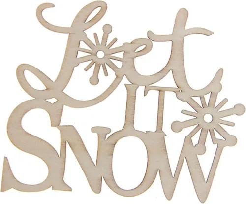 Miniatura 8 de EXCEART 4 colgantes de madera decorativos ahuecados para Navidad, decoración de pared para fiestas en el hogar, manualidades y decoración única
