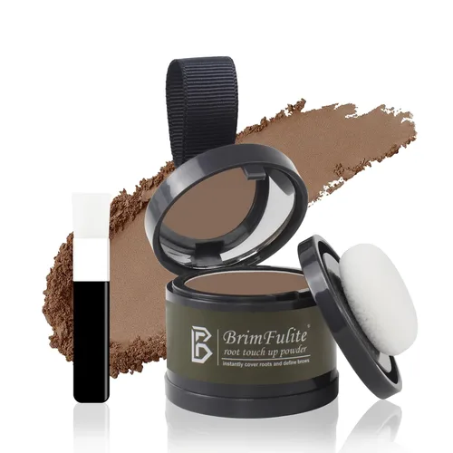 Miniatura 20 de Polvo de retoque de raíz, polvo de cobertura rápida de línea capilar gris para mujeres y hombres, de larga duración y cobertura natural, compacto