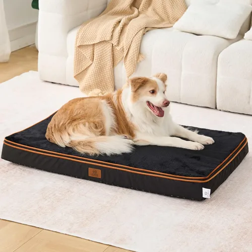 Miniatura 26 de LIORCE Cama grande para perros de espuma viscoelástica, camas ortopédicas de 4 pulgadas de grosor para perros grandes, cama impermeable para perros