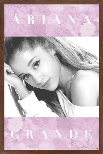 Miniatura 16 de Trends International Ariana Grande - Póster de pared floral, 14.725 x 22.375 pulgadas, versión enmarcada de madera de granero