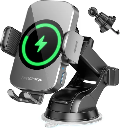 Miniatura 11 de Soporte inalámbrico 3 en 1 para cargador de automóvil, soporte de teléfono de carga rápida de 15 W para iPhone 17 16 15 14, Samsung Galaxy S24 S23