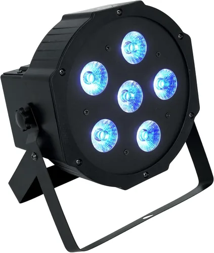 Miniatura 3 de Rockville Paquete Par de Baterías 6RF Negro, 8 Luces de Lavado Recargables+Estuche RGBWA+UV, DMX inalámbrico, control remoto RF, batería de 15