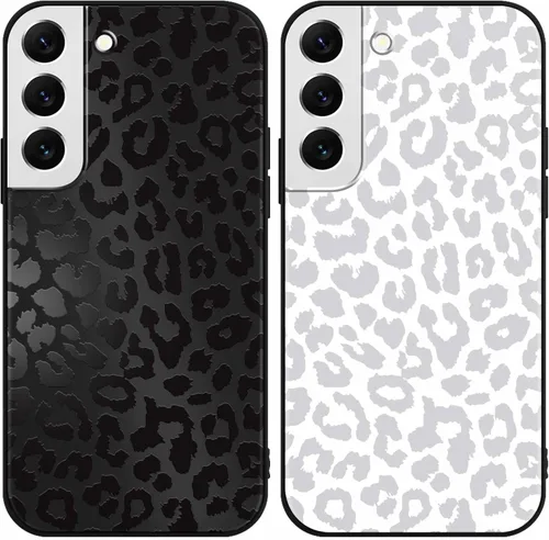 Miniatura 98 de 2 Pack Funda con lindo estampado de chita para Samsung Galaxy S22 Ultra 5G de 6.8", Fundas con patrón de leopardo de lujo, diseño de silicona suave