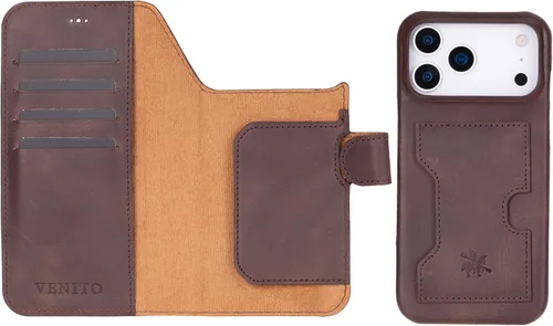 Miniatura 72 de Venito Florence - Funda de piel compatible con Samsung Galaxy S9, extra segura con bloqueo RFID, cartera desmontable para teléfono (gris decolorado)