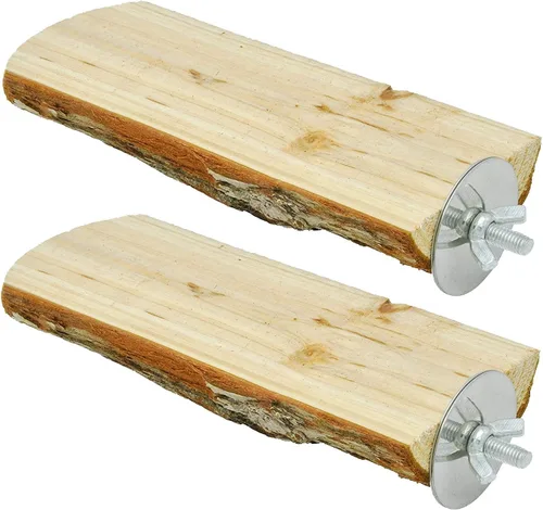 Miniatura 7 de Niteangel Percha de jaula para loros, plataforma de madera para pájaros (paquete de 1)