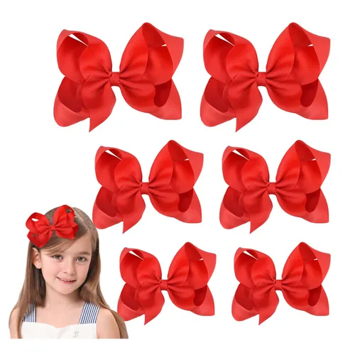 Miniatura 7 de Lazo de pelo azul marino para niñas y niños pequeños – 6 piezas de pinzas de cocodrilo de grogrén (6 x 2, 4 x 2, 3 x 2)