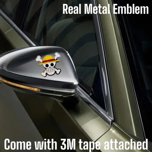 Miniatura 6 de Emblema de anime para automóvil, calcomanía de metal de anime, ememblema de esmalte de anime para computadora portátil para escritorio, emblema