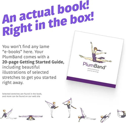 Miniatura 5 de The PlumBand - Banda elástica para baile y ballet, paquete premium listo para regalo, tamaños para niños y adultos, mejora tu spagat, flexibilidad