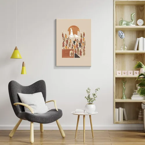 Miniatura 6 de OAOPIC Póster enmarcado con texto en inglés «Jesús mujer» sanada, con flecos de Jesús, ropa, lienzo, arte para pared, versos de la Biblia, pintura