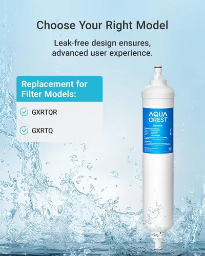 Miniatura 2 de AQUA CREST Filtro de agua en línea GXRTQR, certificado NSF, repuesto para GE® GXRTQR, GXRTQ, reduce el cloro, fluoruro, cal y más