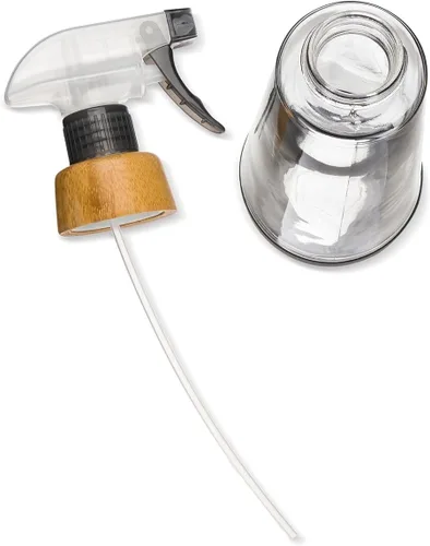 Miniatura 9 de Full Circle Botella de servicio recargable - Botella de spray de vidrio para limpieza - Opciones versátiles de chorro y neblina, bambú, tapón