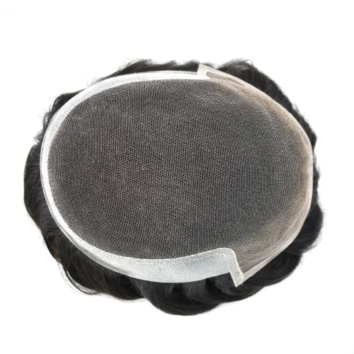 Miniatura 7 de Toupee - Pieza de cabello humano real, sistema de reemplazo de encaje suizo suave para hombre, pieza de pelo tipo tupé, protesis capilar para hombre