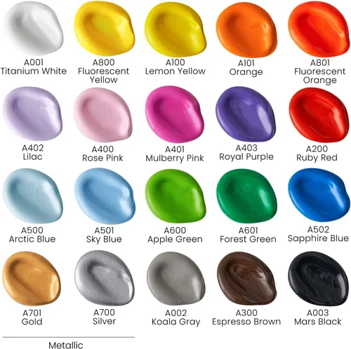 Miniatura 2 de ARTEZA Juego de pintura acrílica para manualidades, pintura acrílica a base de agua, pinturas artísticas con acabado mate, suministros de arte