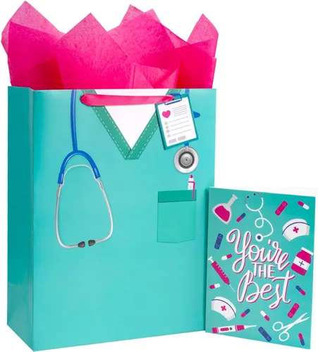Miniatura 9 de LeZakaa Bolsa de regalo de cruz de 13 pulgadas, bolsa de regalo cristiana dorada con papel de seda, etiqueta de regalo y tarjeta para bautizos