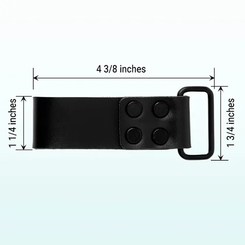 Miniatura 3 de Soporte de cinta métrica de cuero para cinturón con 4 remaches Clip versátil de cinta métrica de 4 pulgadas o clip para cinturón de taladro Clip