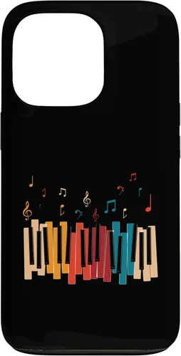 Miniatura 10 de iPhone 11 Pro Notas de Música Teclado Colorido Piano Case