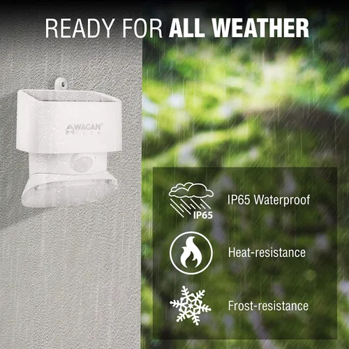 Miniatura 4 de Wagan EL8569 2000 lúmenes luz solar de pared solar al aire libre luz LED impermeable sensor de movimiento luces de seguridad brillante solar