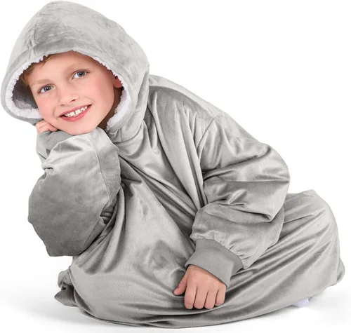 Miniatura 5 de Bare Home B-Cozy - Manta con capucha, para llevar puesta, suave, afelpada, de sherpa, cálida, acogedora, de gran tamaño, disponible en tamaños