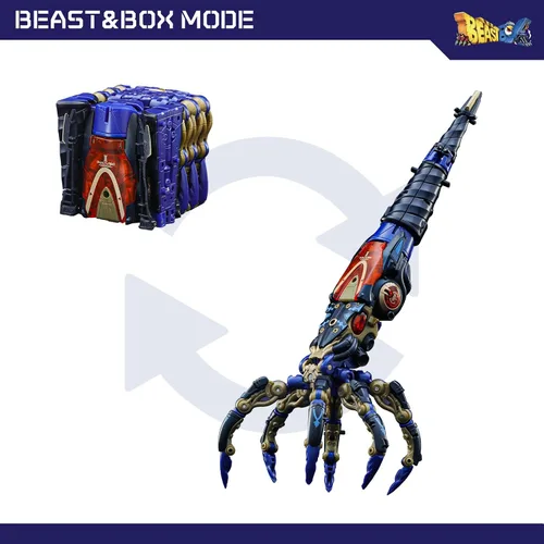 Miniatura 2 de 52TOYS BEASTBOX BB-52 DOWNSPIRAL - Figura de acción de juguetes de deformación, juguetes de conversión en mecha y cubo, regalo perfecto para fiesta