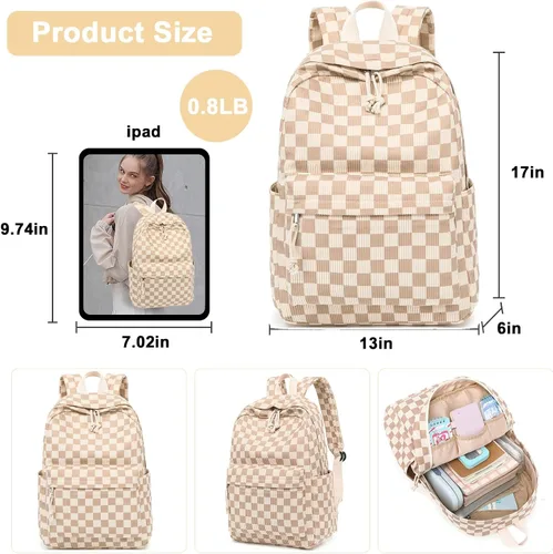 Miniatura 11 de Bluboon Juego de mochila para adolescentes, mochila escolar para niñas, lonchera y lápices, bolsas para estudiantes, 3 en 1, rosa-3 juegos, Escuela