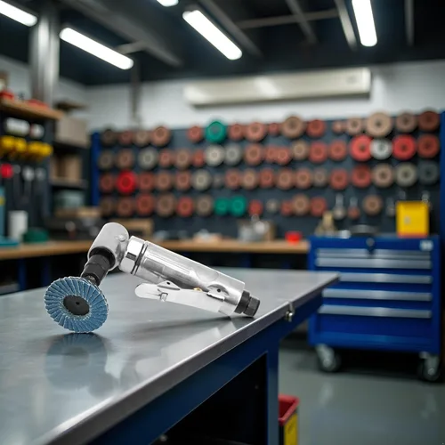 Miniatura 9 de Garosa Mini kit de amoladora neumática 20000-25000rpm de ángulo recto con discos Emery para pulidora de coche, trabajo de carrocería de automóvil