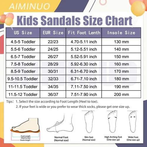 Miniatura 6 de AIMINUO Sandalias deslizantes para niños pequeños, sandalias de verano para niños, pantuflas antideslizantes para ducha, playa, piscina, sandalias