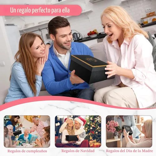 Miniatura 7 de Divertidos regalos de cumpleaños para mujeres, taza de café de 14 onzas con texto en inglés "Not a Day Over Fabulous" impresa con oro, ideas de Rosa