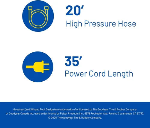 Miniatura 7 de Goodyear 2200 PSI - Lavadora a presión eléctrica vertical - 1.6 GPM