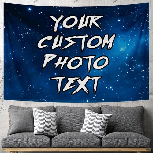 Miniatura 9 de Tapiz personalizado para cargar imágenes con fotos y textos, tapiz personalizado para colgar en la pared, manta de telón de fondo para decoración