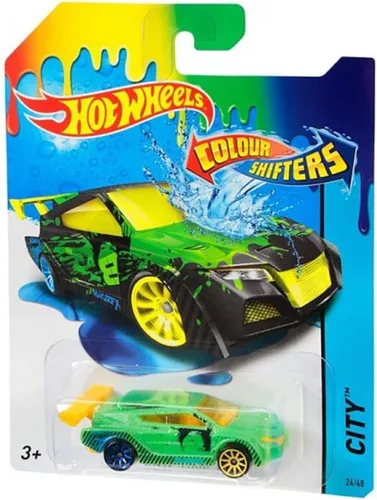 Miniatura 5 de Hot Wheels Cambiadores de color HWTF Loop Coupé ~ CFM46 - Coche verde oscuro, amarillo y azul